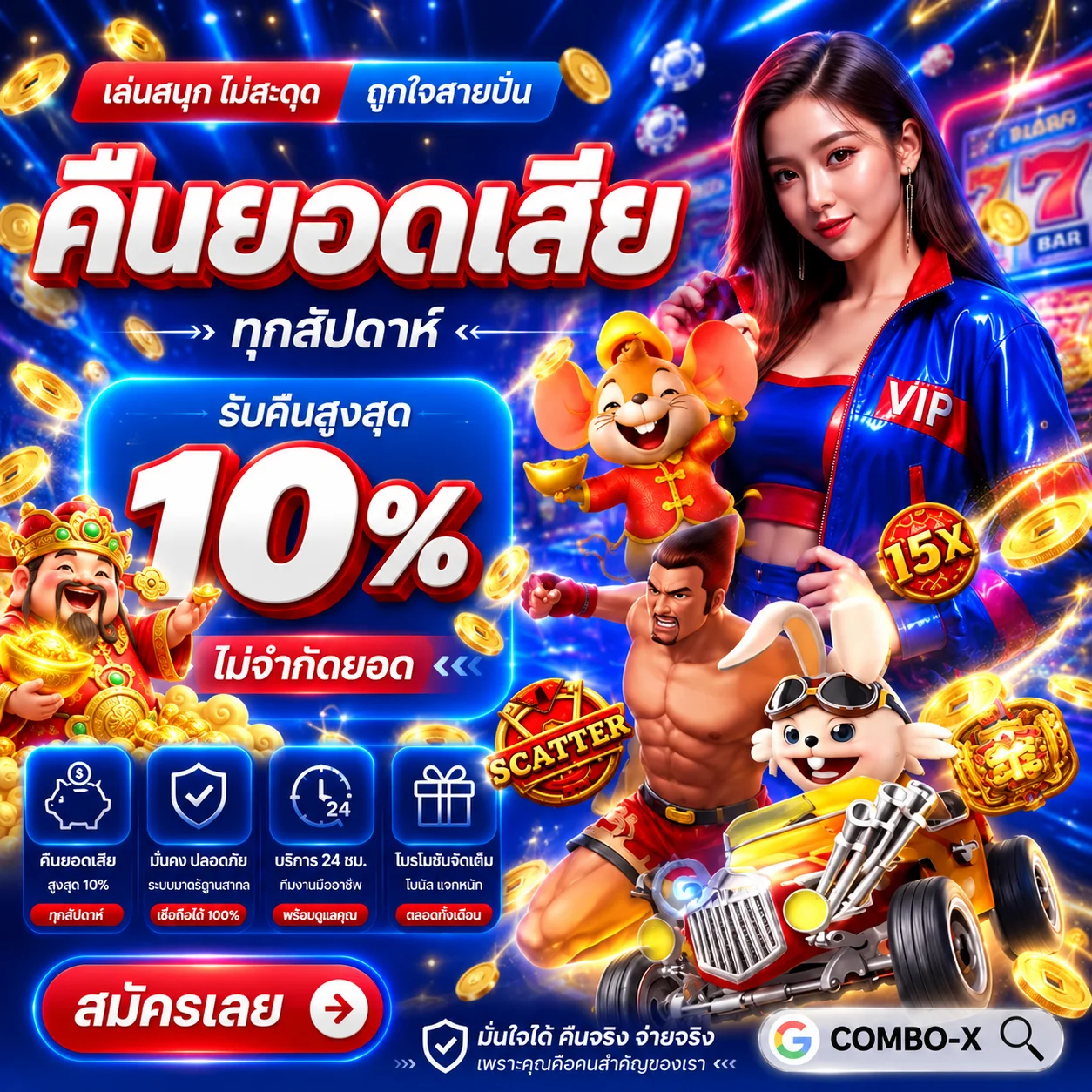 โปรโมชั่นคืนยอด COMBO-X รายสัปดาห์